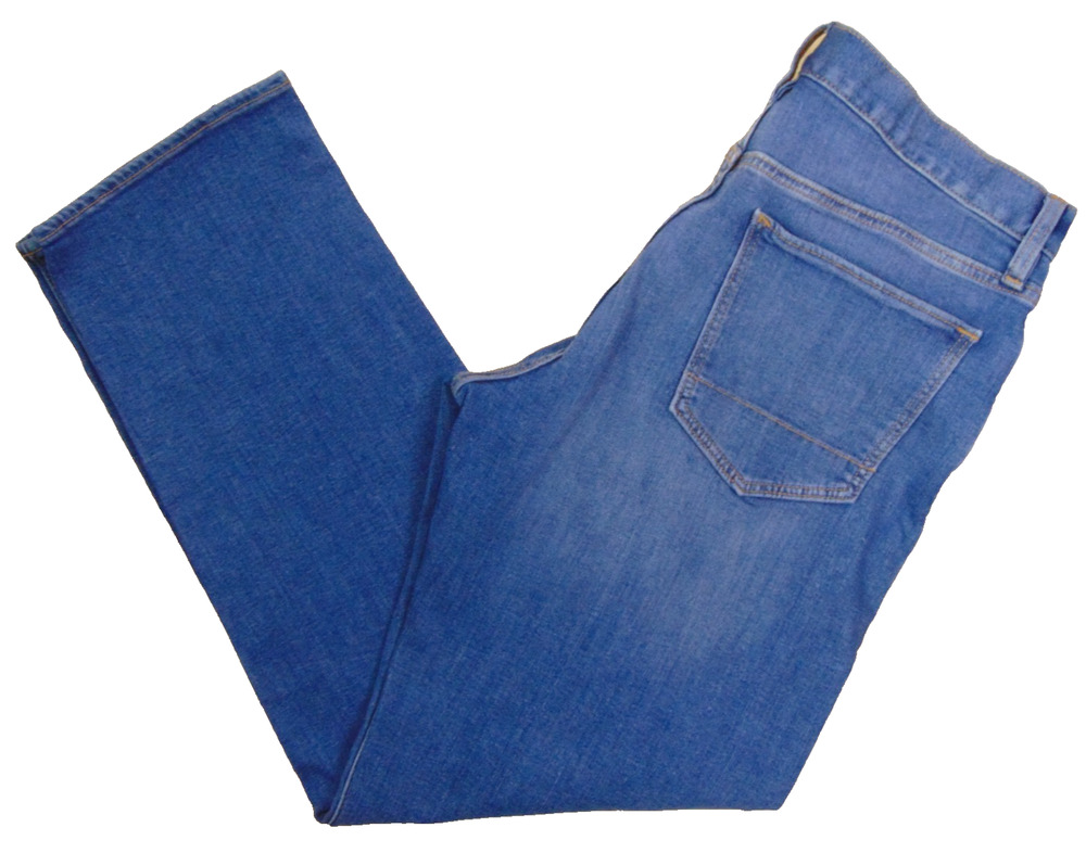 Banana Republic Travel Jean Straight Mens 34x34 Medium Wash Denim Stretch Fit